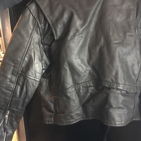 AMAZING ‘The New Age’ Vintage Black Leather Jacket - Picture 7 of 7